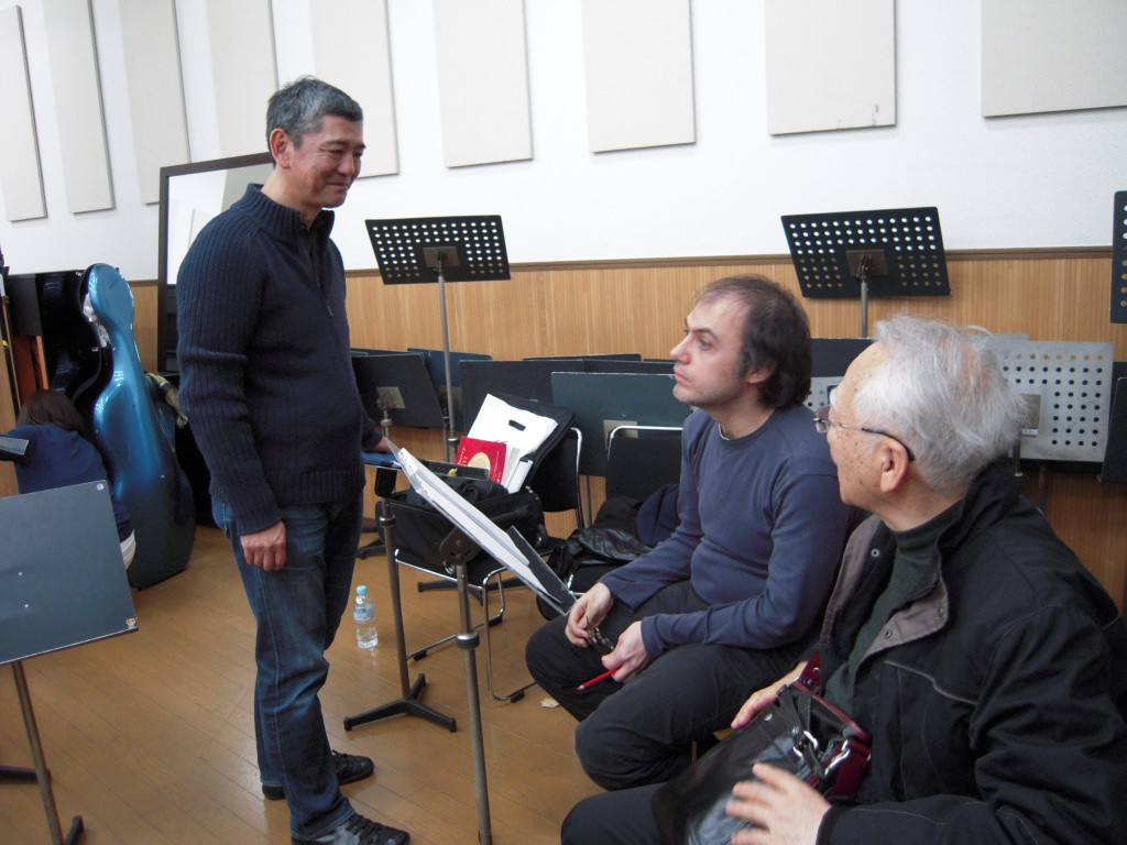 Rehearsal on Dec.11, conductor Y.Itakura, N.Tzortzis,  J.Yuasa